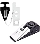 Upgraded Portable Door Lock &amp; Door Stop Alarm, TOWODE Dual Protection Security Door Kit, Portable...