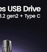 MOVE SPEED 1TB USB C Flash Drive, 1000MB/s Read Write Speed, USB 3.2 Gen2+Type C Dual Interface S...