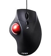 SANWA Wired Ergonomic Trackball Mouse, Optical Rollerball Mice, Programmable Silent Buttons, 40mm...