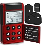 KingPavonini 4-IN-1 TENS Unit Muscle Stimulator, DIY &amp; TENS &amp; EMS &amp; MASS, Dual-Channel 40 Intensi...