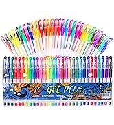 Gel Pens for Adult Coloring Books, 30 Colors Gel Marker Colored Pen with 40% More Ink for Drawing...