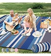 Picnic Blankets Outdoor Extra Large - 80"x80" Waterproof Beach Blanket, Machine Washable 3-Layer ...