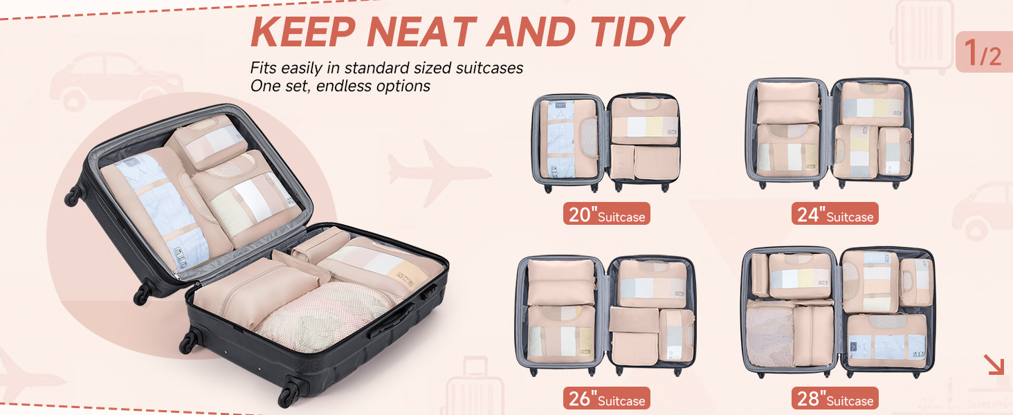 suitcase luggage Organizer fit for suitcases carryons 20 24 26 28 30