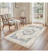 homewill 3x5 Washable Entryway Rug: Non-Slip Soft Vintage Floral Indoor Area Rug for Living Room ...