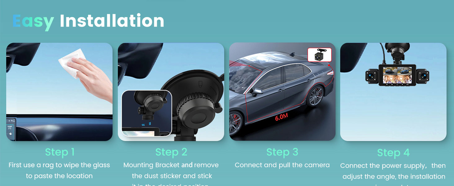 Dash Cam Front and Inside