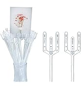 BEADNOVA Floral Pick Card Holder 50pcs 9inch Plastic Straight Head Flower Pick Card Holder for Fl...