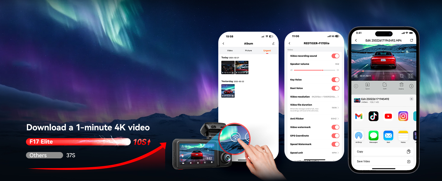 dash cam front and inside