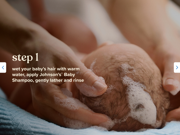 step 1 wet baby hair with warm water, apply johnsons baby shampoo and wash, lather and rinse