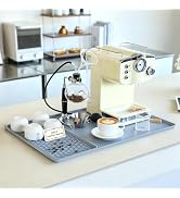 Caketime 2 In 1 Silicone Coffee Bar Mat Accessories for Keurig Coffee Maker with Detachable Dish ...