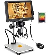 7" LCD Digital Microscope 1200X,Leipan 12MP Coin Microscope with Screen for Adults,1080P Video Mi...