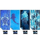 4 Pack Microfiber Lightweight Thin Beach Towel Sand Free Quick Dry Super Absorbent Large Towels f...