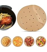 Vailnd Air Fryer Parchment Paper, 50pcs Disposable Air Fryer Liners Round, 8.5In Unbleached Parch...