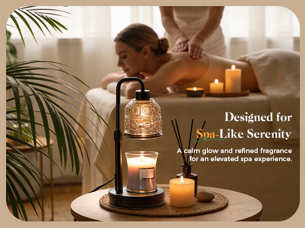 modern dimmable 3 wick candle warmer timer heat wax melt lamp cozy home essential adjustable height