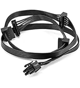 Zahara 6 Pin to 4X SATA Drive Cable Replacement for Corsair hx1200 RM1000X RM850X RM650x RM550x R...