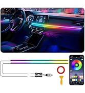 Interior Car LED Strip Lights, RGB 2 in 1 Dynamic Dreamcolor Chasing Acrylic LED Lights for Car, ...