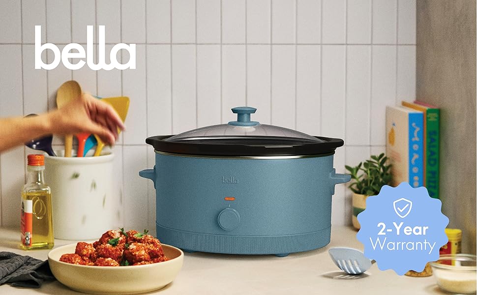 bella 6 Qt Manual Slow Cooker, Surf