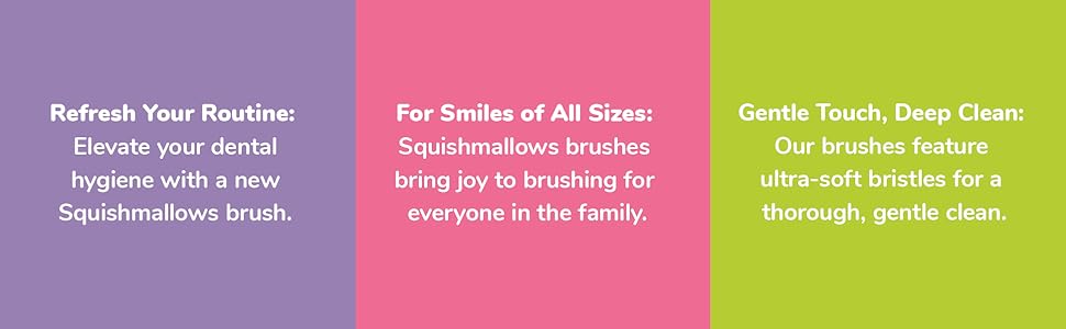 squishmallows brush, all size smiles, gentle touch, deep clean