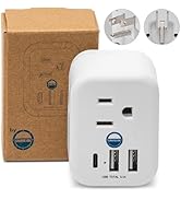 Cruise Approved Power Strip Foldable Non Surge Protector for Cruise Ship Multi Plug [6 Outlets] 2...