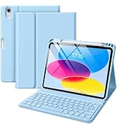 Wenlaty for iPad (A16) 11th/10th Generation Case with Keyboard - Detachable Wireless, Thin &amp; Ligh...