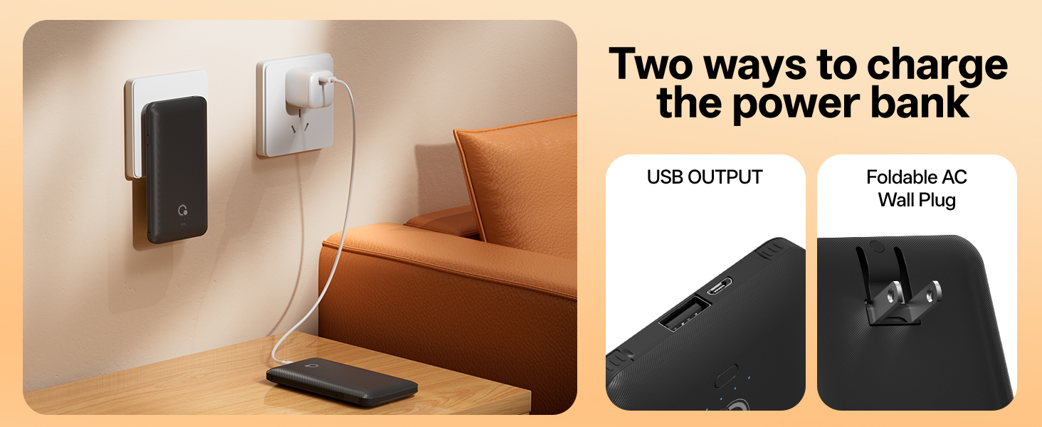 portable phone charger with wall plug