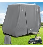 Drive-up Golf Cart Cover Fits for 2/4 Passenger Yamaha EZGO Club Car Golf Carts, 600D Waterproof ...