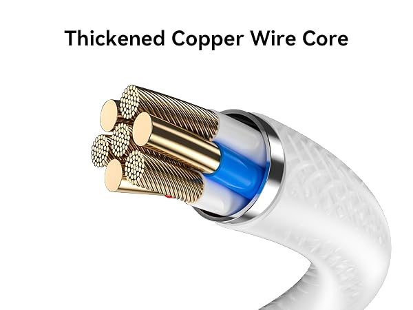 White coiled keyboard cable