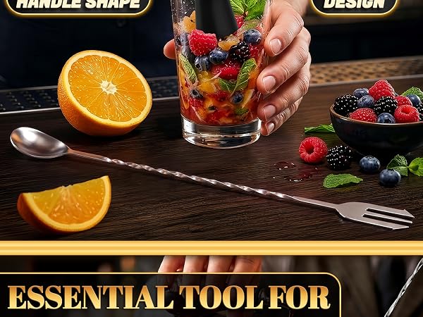 this recipe book for bar cart accessories is perfect for perfect bar set and muddler for cocktails