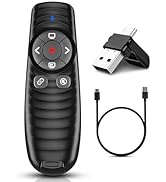 2-in-1 USB Type-C Presentation Clicker Wireless Presenter Remote Clicker, Rechargeable Powerpoint...