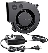 WDERAIR 97mm x 33mm Dual Ball 12 Volt Inflatable Replacement Fan Blower High CFM with AC Power Pu...