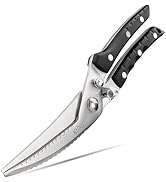 KUNIFU Poultry Shears, All Purpose Heavy Duty Kitchen Scissors For Turkey Fryer Chicken Thanksgiv...