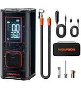WOLFBOX 12000mAh&150PSI Heavy Duty Tire Inflator Portable Air Compressor,Double- cylinder 58LPM F...