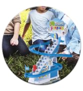 ARSUK Playful Penguin Race Game, Roller Coaster Musical Toy Track Playset with Music &amp; LED Flashi...