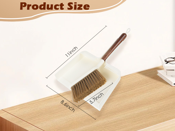 broom with dustpan wood handle