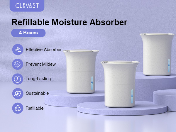 CLEVAST Refillable Moisture Absorber Bucket