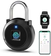 Fingerprint Lock, Dhiedas Gym Locker Lock with Fingerprint Bluetooth APP, Biometric Finger Print ...