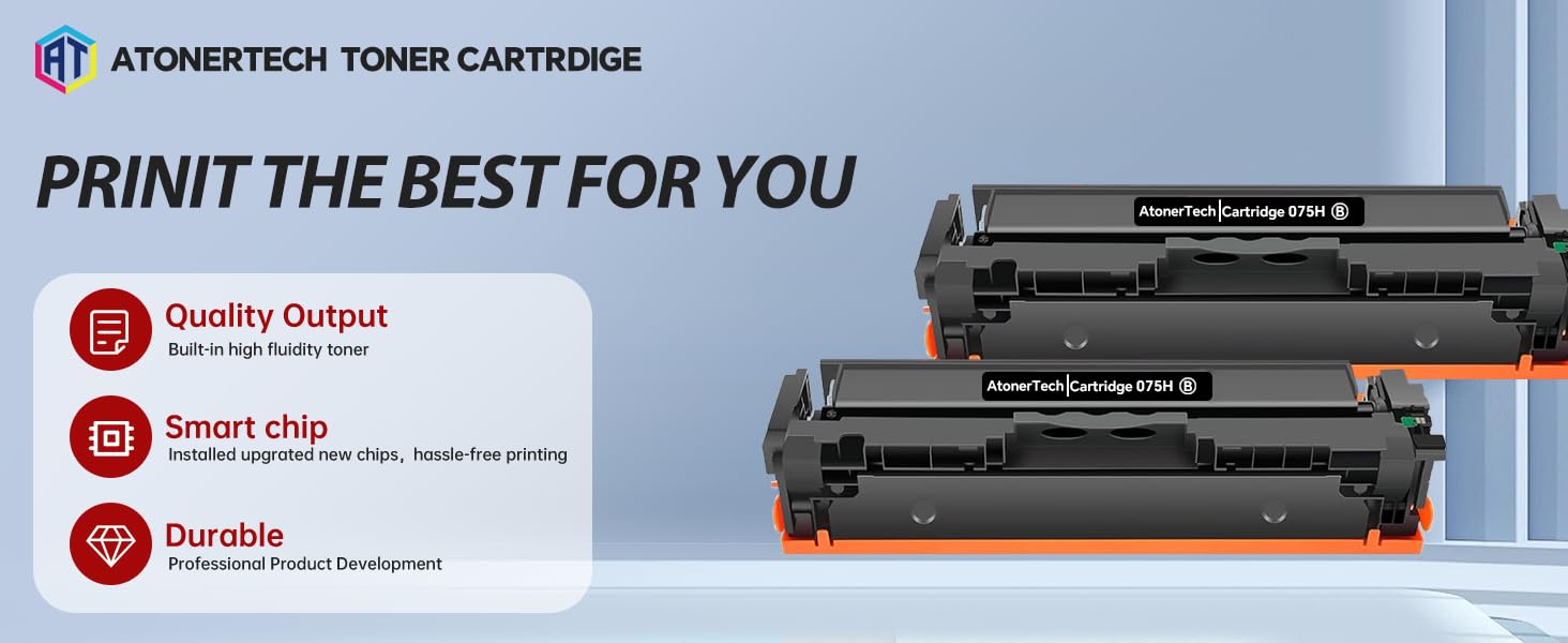 Canon Genuine 075 075H crg075 Black High Capacity Toner Cartridge 2 pack