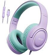 acer USB-C Kids Headphones - 85/94dB Safe Volume Limited, Foldable Wired Over Ear Headphones for ...