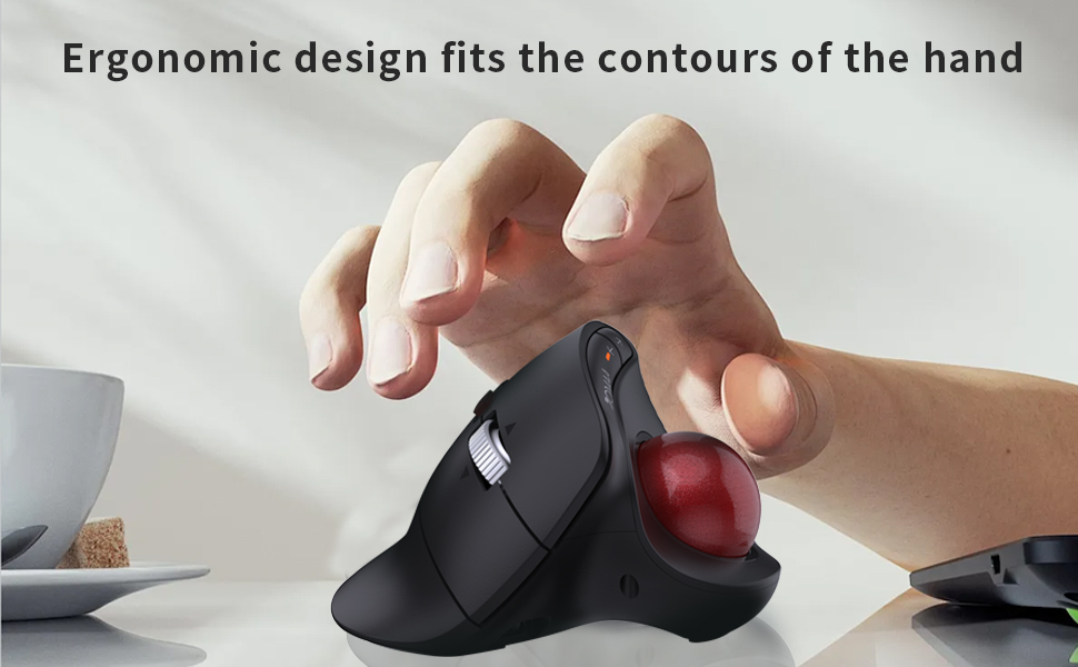 Ergonomic design fits the contours of the hand