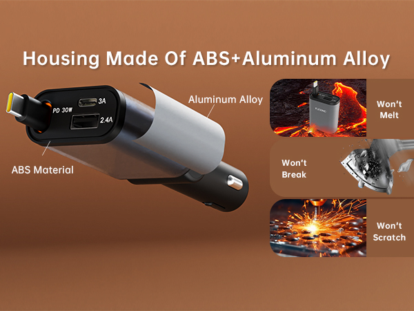 cigarette lighter usb charger 4 in 1 car charger retractable car charger iphone 