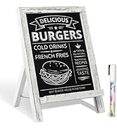 QUEENLINK Magnetic Chalkboard Sign with Stand, 9.5