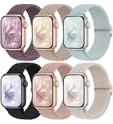 6 Pack Braided Stretchy Bands Compatible with Apple Watch Band 38mm 40mm 41mm 42mm 44mm 45mm 46mm...