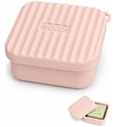 OZNER Silicone Travel Soap Case for Dr. Squatch Bar Soap | Leak Proof Square Soap Holder with Bui...