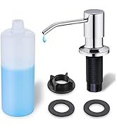 Chrome Soap Dispenser for Kitchen Sink, WEWE Kitchen Sink Soap Dispenser Built in for Counter Top...
