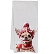 Cabana Bro Christmas Chihuahua Kitchen Towels, Christmas Funny Chihuahua Gifts for Women, Chihuah...
