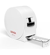 SENDA Tape Measure 16FT/5M, Compact Small Measuring Tape, Black and White Faceted Ruler Tape, Eas...