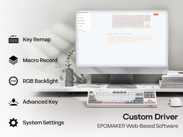 EPOMAKER TH87 Wireless Mechanical Keyboard with 10000mAh Battery