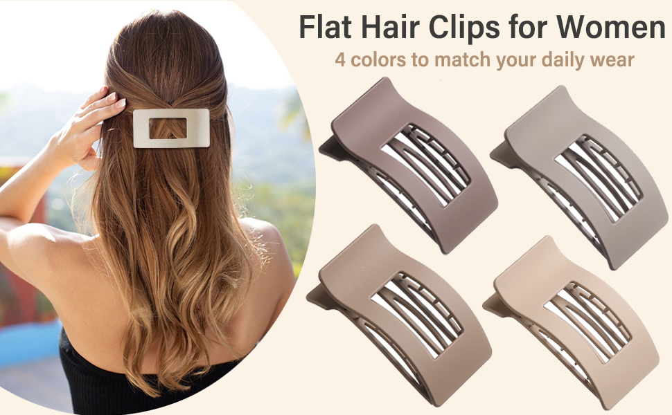 Flat hair clips