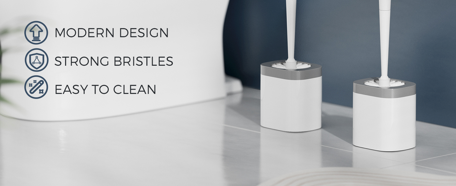 toilet brush and holder set