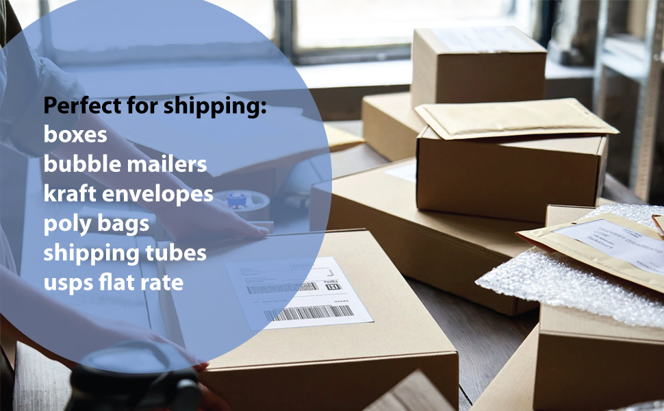 Shipping label for boxes mailers and bags