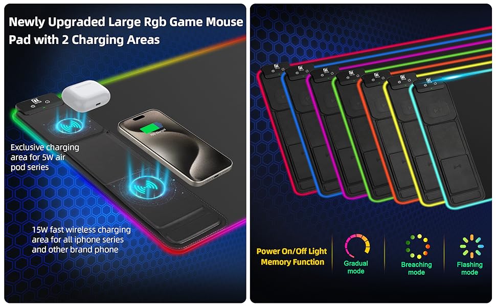 wireless mouse charger pad